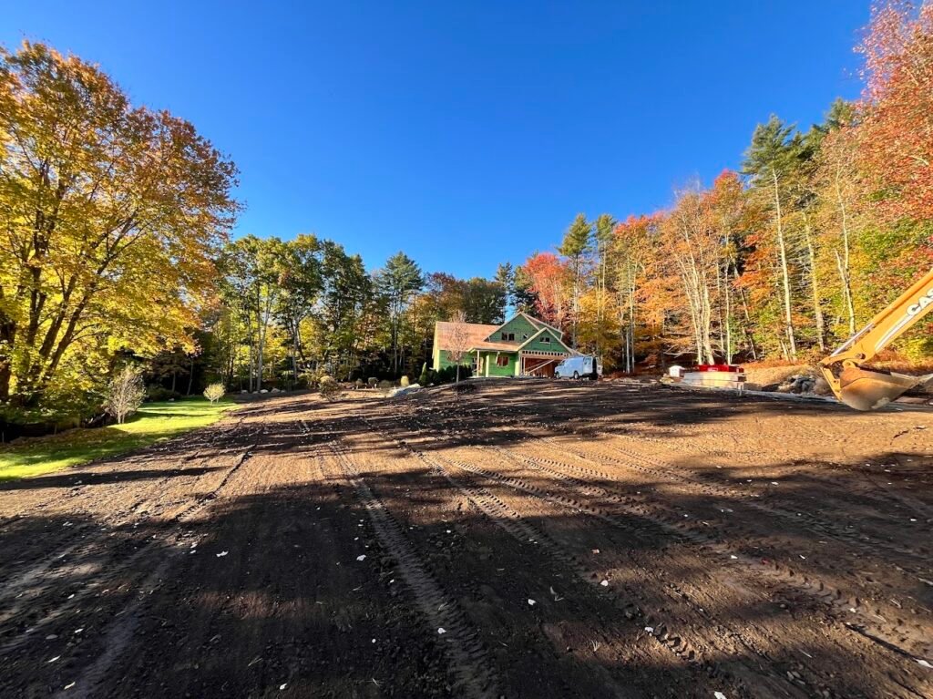 Bedford new construction: Actual Bedford property under construction.
